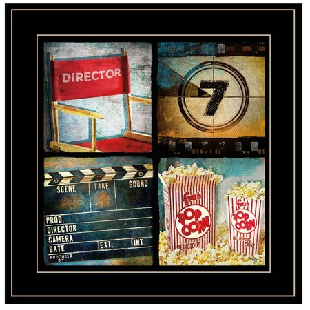 Homeroots At The Movies 5 Black Framed Print Wall Art 406603