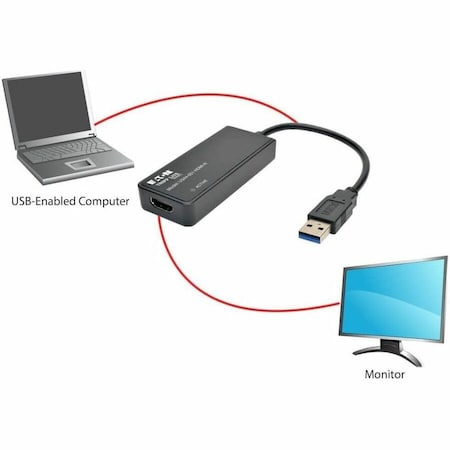 Tripp Lite USB 3.0 SUPERSPEED TO HDMI DUAL MONITOR EXTERNAL VIDEO GRAPHICS CARD ADAPTER 512 U344-001-HDMI-R
