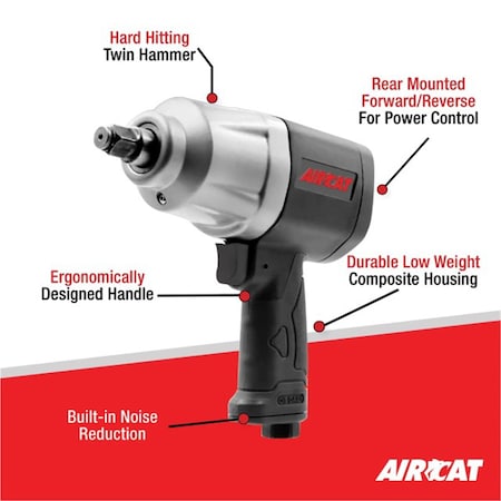 Aircat 1/2 Inch Composite Impact Wrench 1120
