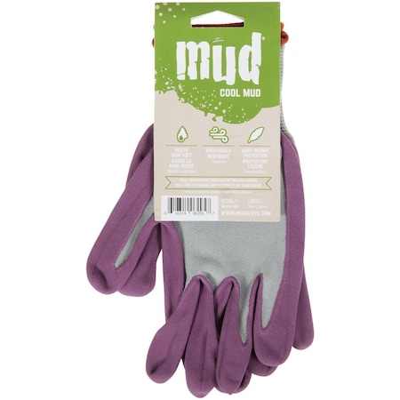 Mud Cool Womens Large Nylon Lilac Garden Glove 022ML/L