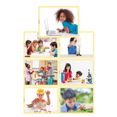 Mojo STEAM is Everything, Wooden, 7-Puzzle Set MJ-345406