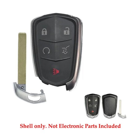 Aks Keys 2015 - 2020 Cadillac Smart Key Shell 5B HU100 Blade RS-CADI-01