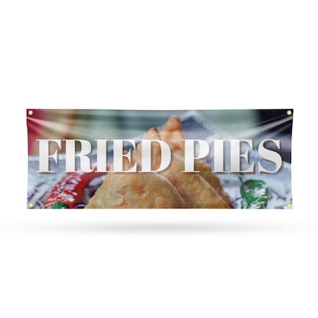 Signmission Fried Pies, 18 Inch x 48 Inch, Vinyl Banner B-30661
