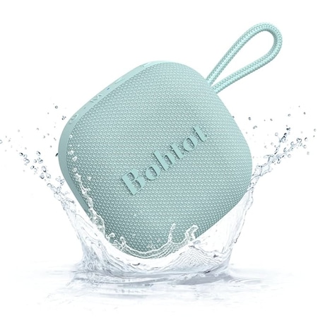 Bobtot Portable Bluetooth Speakers Wireless, Cyan, IPX7 Waterproof, Loud Stereo Sound, TWS, Built-in Mic, 803771
