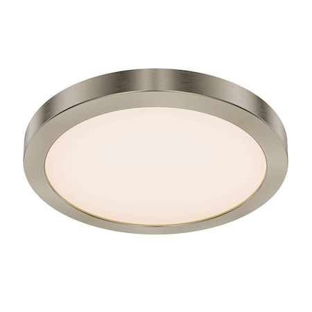 Dals Lighting Radiance 12'' Round 5CCT Metal Flush Mount, Satin Nickel FMM12-CC-SN