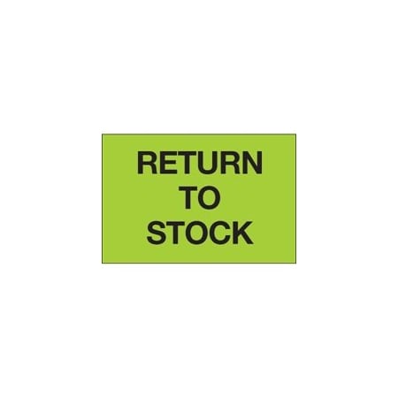 Bubblefast 2 x 3'' - ''Return To Stock'' Fluorescent Green Labels BFDL1151