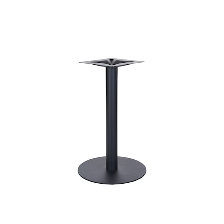 Bfm Seating Uptown - 18in Round Base - Dining Height - 3in Round Column - 11 7/8in Bolt-On Top Plate- Sand Black LP-18R
