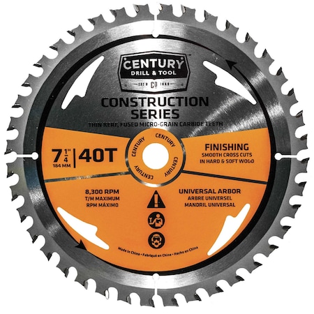 Century Drill & Tool Construction Finishing Saw Blade 13206