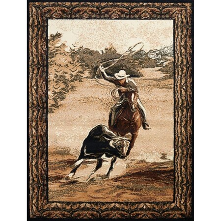 United Weavers 5 ft. 3 in. x 7 ft. 2 in. Legends Roper Area RugMulticolor 910 05650 58