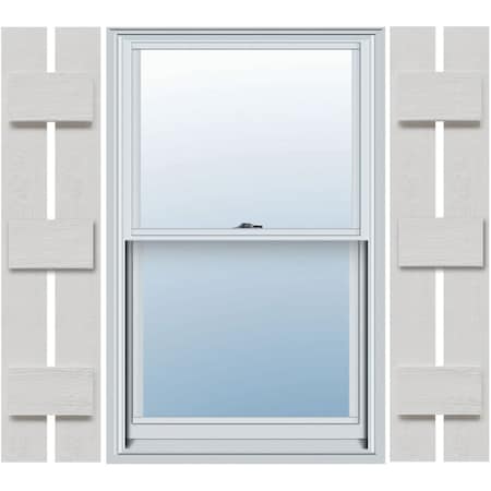 Ekena Millwork Timberthane Faux Rustic Two Board Spaced Board-n-Batten Faux Wood Shutters, 11 1/4W x 94H, PR FBS06S11X094RUF