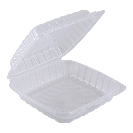 Empress PP Hinged Container Vented Clear 9 in x 9 in 1 Compartment, 150PK ECLPPHL-91