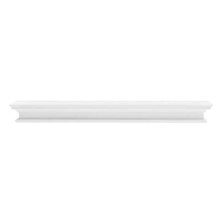 Homeroots 47in Classic White XL Floating Wall Shelf 397789