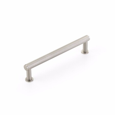 Schaub 5in Center to Center Pub House Knurled Cabinet Pull Brushed Nickel Finish 5005-BN