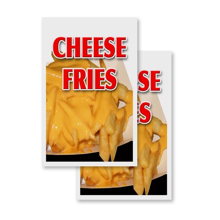Signmission Cheese Fries, Vinyl Decals Only 24 Inch x 36 Inch, Vinyl Decal, 2PK DSB-2436-2PACK-Cheese Fries