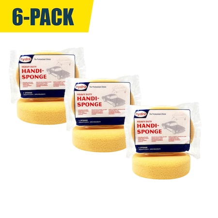 Hydra Heavy Duty Oval Sponge 7-3/4in x 5-3/4in x 2-1/4in - 6PK OO725-6