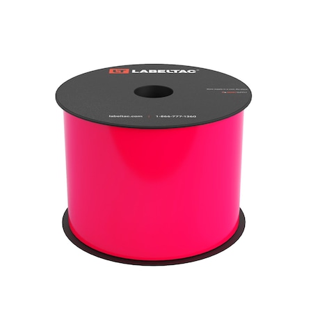 Labeltac LabelTac 4 and Pro Model Label Supply 3.5in x 150ft, Hi-Vis Pink LT3517