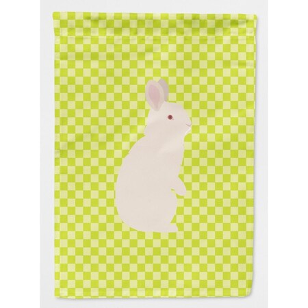 Carolines Treasures New Zealand White Rabbit Green Flag Garden Size BB7791GF