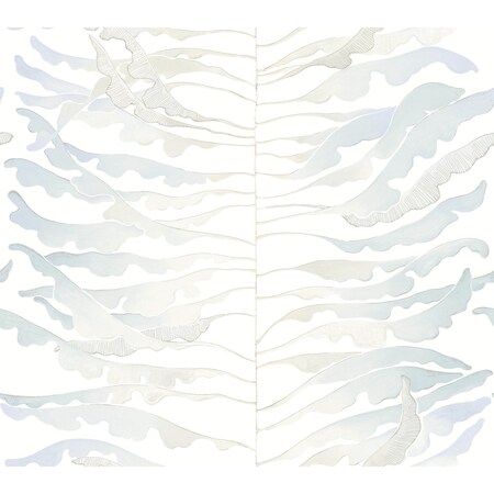 York Wallcoverings Leaf Column Spa Blue Wallpaper FM1046
