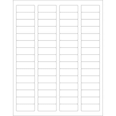 Tape Logic 1 3/4 x 2/3in EZ Peel White Rectangle Laser Labels, 6000PK LLEP202