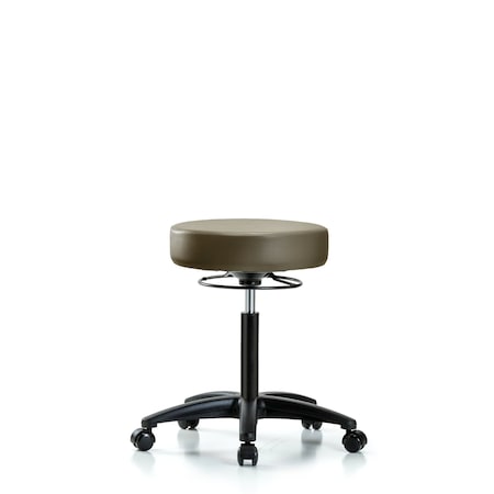 Blue Ridge Ergonomics Vinyl Stool, Med Bench, Casters, Royal BR-VMBSO-RG-NF-RC-8809