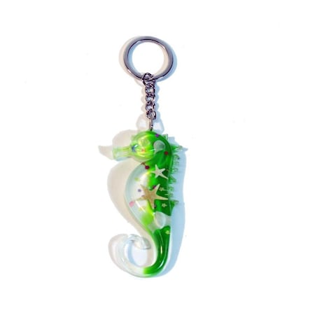 Ed Speldy East Seahorse Shaped Key Chain, Green OK6603