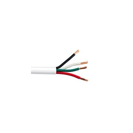 Cable Wholesale Plenum Security Cable, White, 18/4 (18 AWG 4 Conductor), Stranded, CMP, Spool, 500 foot 11K5-04912MF