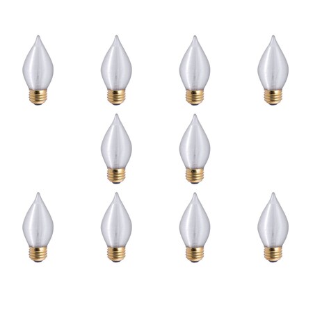Bulbrite Spunlite Dimmable 25W C15 Specialty Incandescent Bulbs, Satin, Medium E26 Screw Base, 10PK 861072
