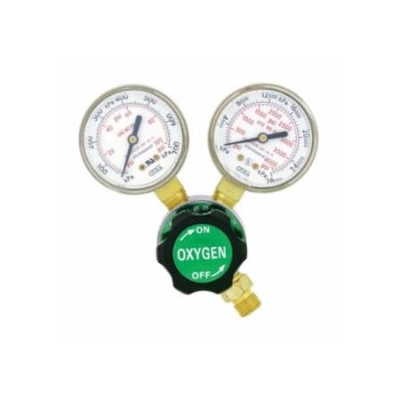 Gentec Single Stage Regulators, Oxygen, CGA 540 Rear, 4,000 psi inlet 331-210X-80