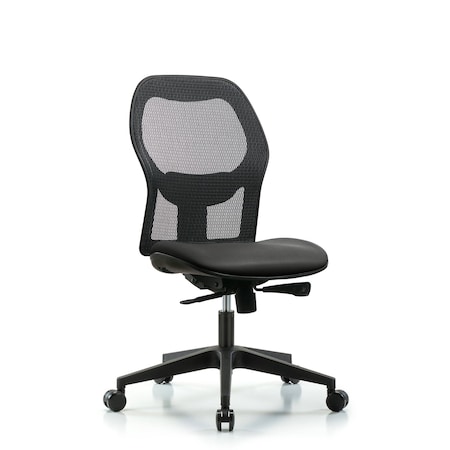 Blue Ridge Ergonomics Mesh Back Chair, Carbon Seat, Casters BR-EXE-VMDHCH-RG-H0-A0-RC-8823