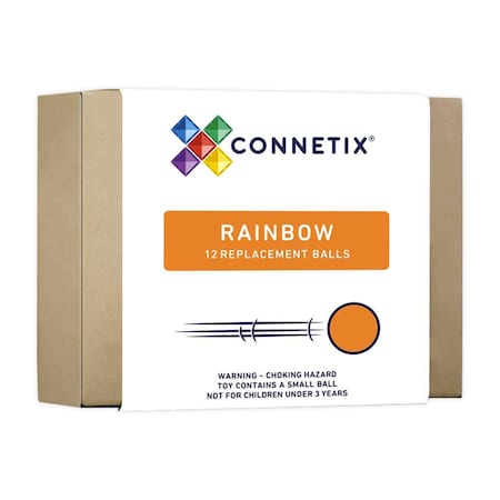 Connetix Magnetic Tiles Rainbow Ball Pack, 12-Piece Set CT-R-00012-BA