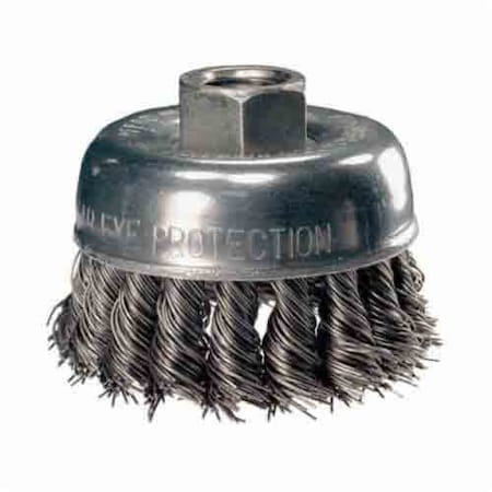 Pferd 82220 External Nut Heavy Duty Minigrinder Single Row Cup Brush, 2-3/4 in dia Brush 764251