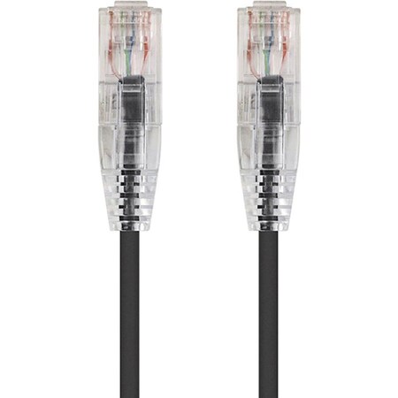 Monoprice Slim Cat6 Utp Cable, 5 ft.Black 13532