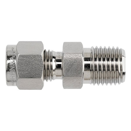 Brennan Industries Strt, SS, Comp. 3/4 in, MNPT 1/2 in NS2404-12-06-SS