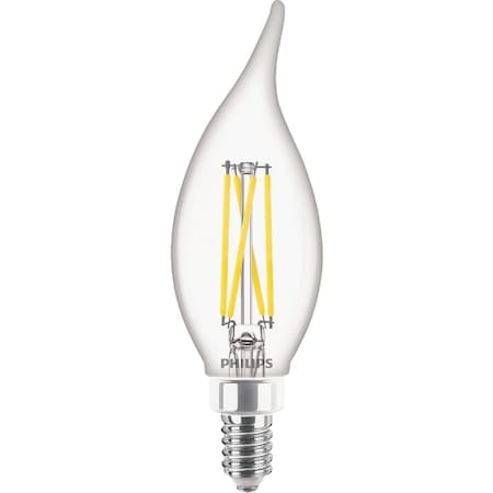 Signify Ultra Definition 60W Equivalent Daylight BA11 Candelabra LED Decorative Light Bulb, 3PK 564898
