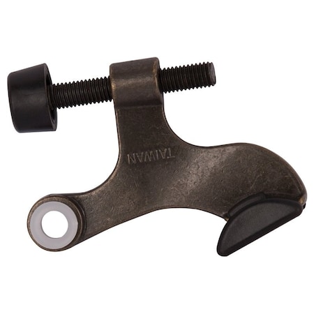 Prosource Deluxe Hinge Pin Door Stop, 2-5/8 in Projection, Die-Cast Zinc & Plastic, Antique Brass H20-B041C-PS