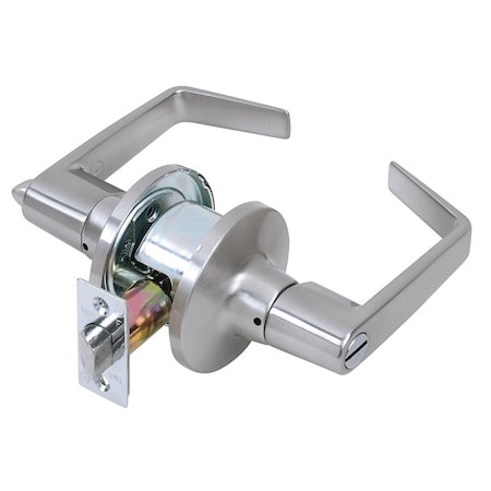Tell Privacy Lever Lockset, Steel, Satin Chrome CL100199