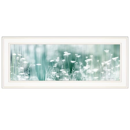 Homeroots Dreamy Meadow 1 White Framed Print Wall Art 405042