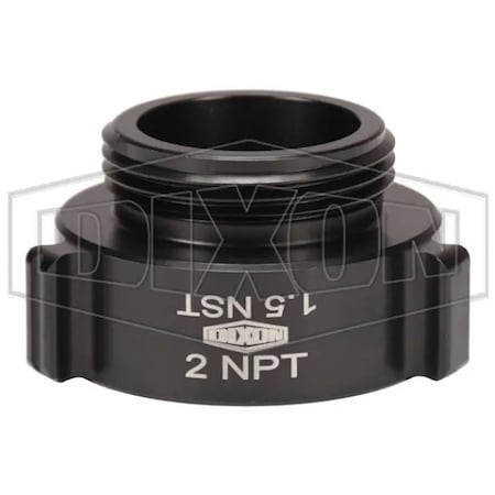 Dixon Style N37 Rocker Lug Hydrant Adapter, 2 x 1-1/2 in, FNPT x Male NST NH Connection, Aluminum, Hardc N37-20T15F