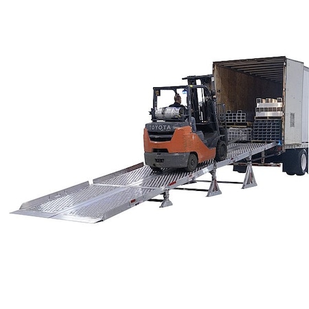 Hd Ramps Yard Ramp System, 30 ft L, Gray, Aluminum 18-101-360-06-MYR