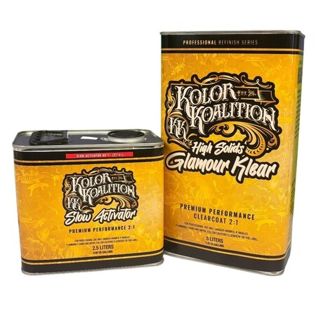 Kolor Koalition HSGK9000 High Solids Glamour Klear Kit 5L Clear + 2.5L Slow Activator (80 DegF+) HS8000.HS8085