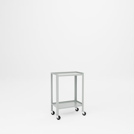 Pucel Utility Table, 2 Shelves, 13 in W x 23 in D x 34 in H, Black TU-1323-2-C3