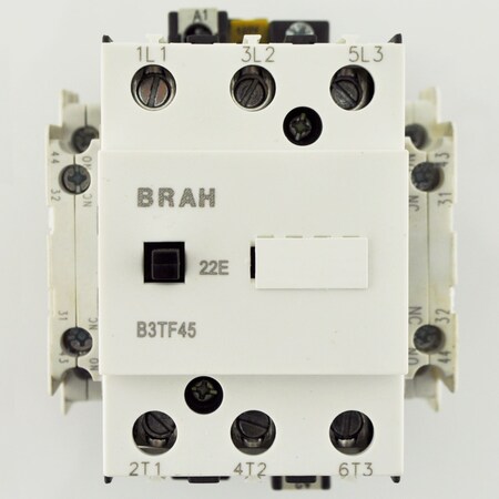 Brah Electric , Direct Replacement 38A 600V 3P with 110/120VAC Closing Coil for World Series Contactor 3TF45 B3TF45