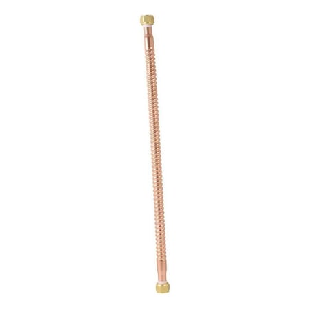 Home-Flex 3/4 in. FIP x 3/4 in. FIP x 15 in. Copper Water Heater Connector Bronze/Copper Metallic HFWCC-07-15