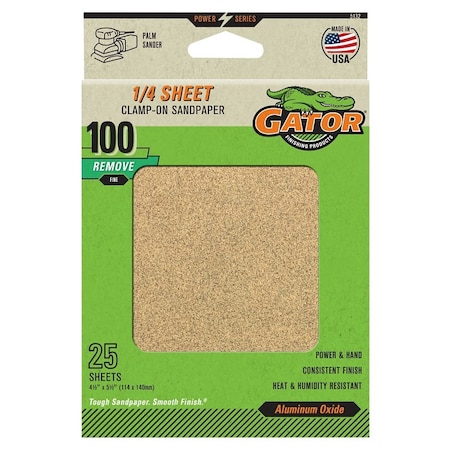 Gator Finishing 25Pk 4.5X5.5 100G Sheet 5132