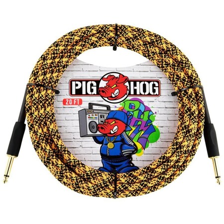 Pig Hog ''Orange Graffiti'' Instrument Cable, 20-Feet Straight PCH20GOR