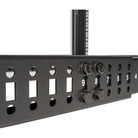 Rocstor 42U OPEN FRAME RACK 4-POST RACK-BLACK Y10E025-B1
