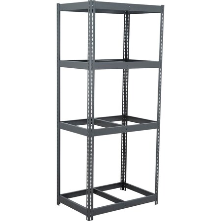 Global Industrial 4 Shelf, Heavy Duty Boltless Shelving, Starter, 36"W x 12"D x 96"H, No Deck B3163858