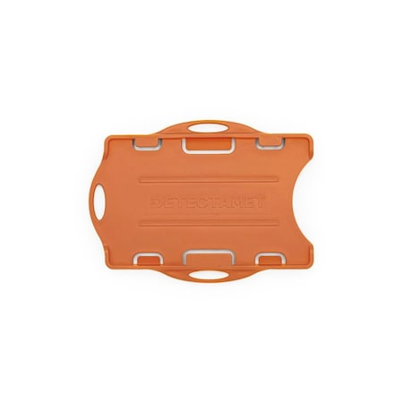 Detectamet Detectable Swipe Card Holder double sided w/o Neck Chain Orange, 10PK 212-T889-A56-P08