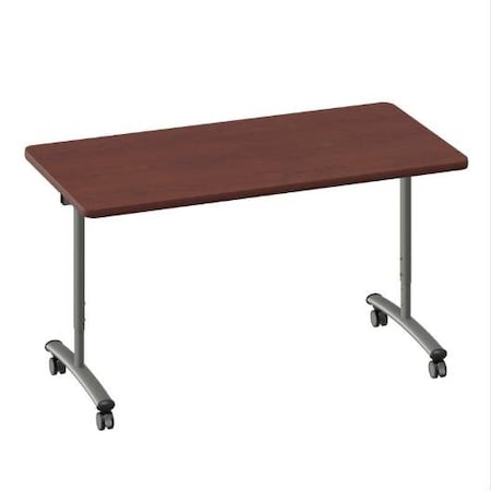 Correll Rectangle Premium Sit To Stand HPL Flip Top Table, 60 in W, 28 in to 38 in H, Particleboard Top FTS3060-21-14-21