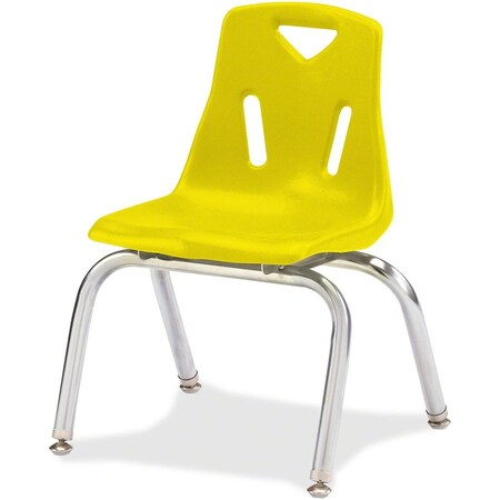 Jonti-Craft Berries Stacking Chair with Chrome-Plated Legs, 10 in. Ht, Yellow 8140JC1007